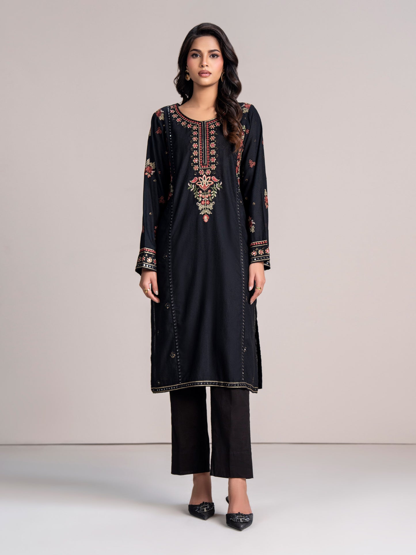 Karandi Shirt- Embroidered (Pret)