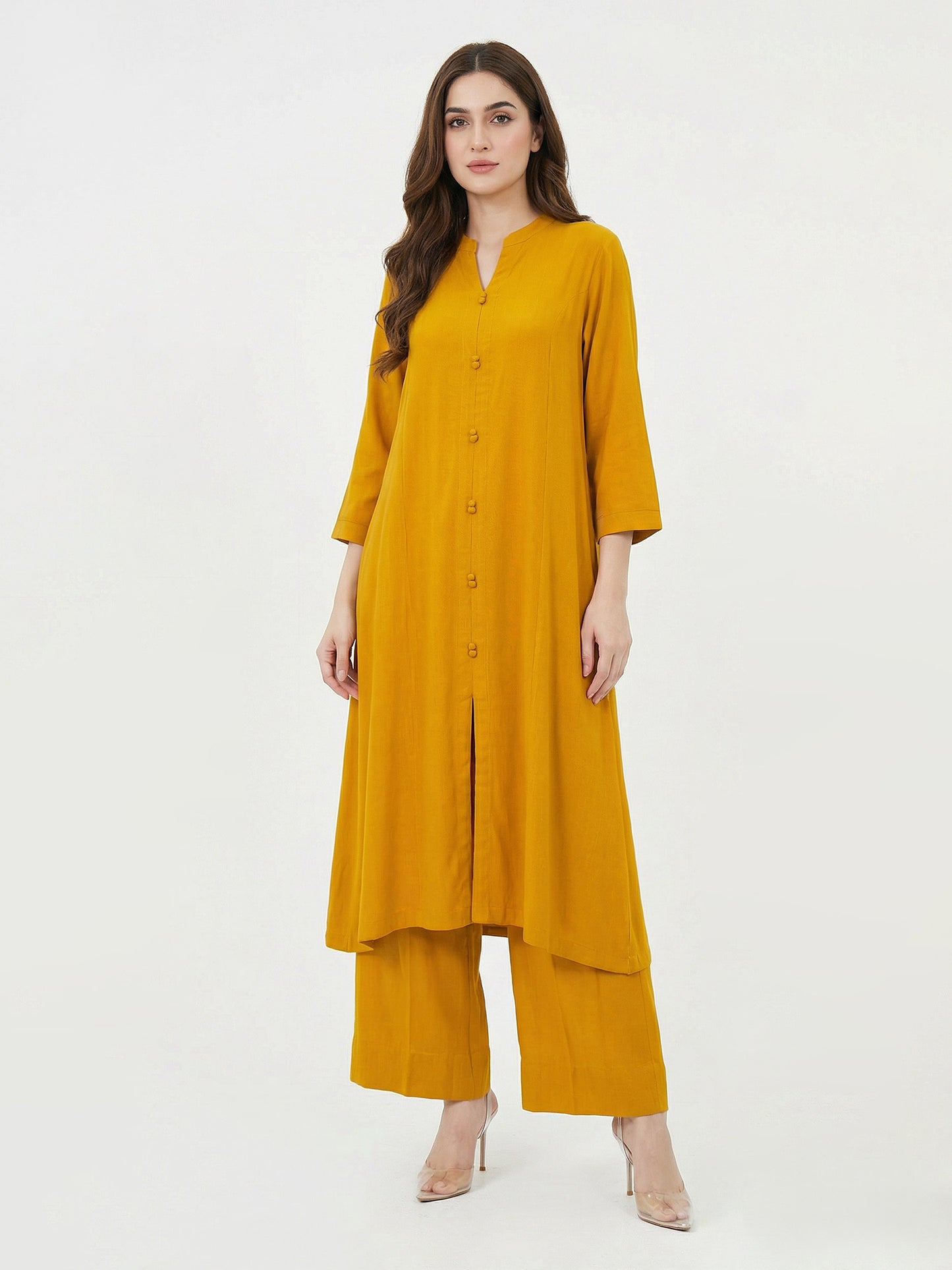 2 Piece Viscose Slub Suit (Pret)