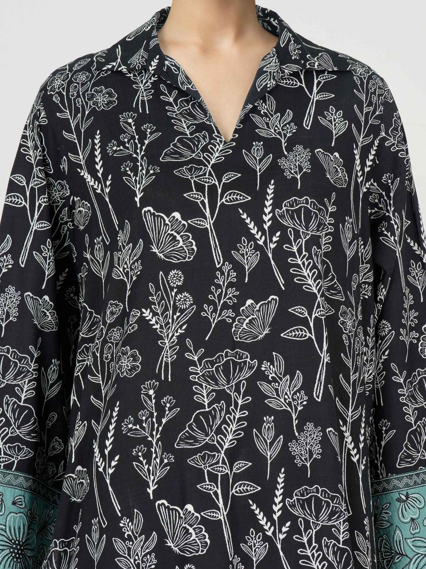 2 Piece Viscose Slub Suit- Embroidered (Pret)