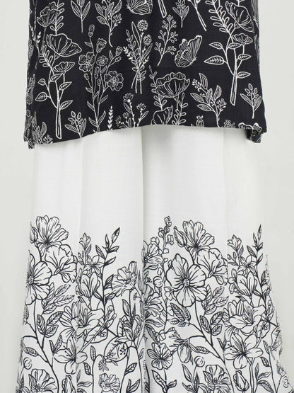 2 Piece Viscose Slub Suit- Embroidered (Pret)