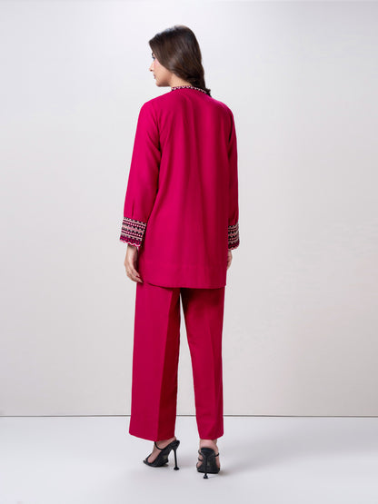 Self Jacquard Co-ord Set- Embroidered