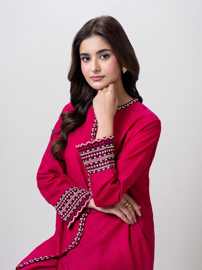 Self Jacquard Co-ord Set- Embroidered