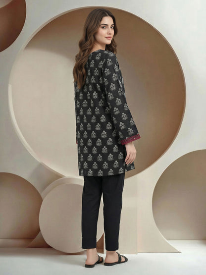 Viscose Slub Kurti- Embroidered (Pret)