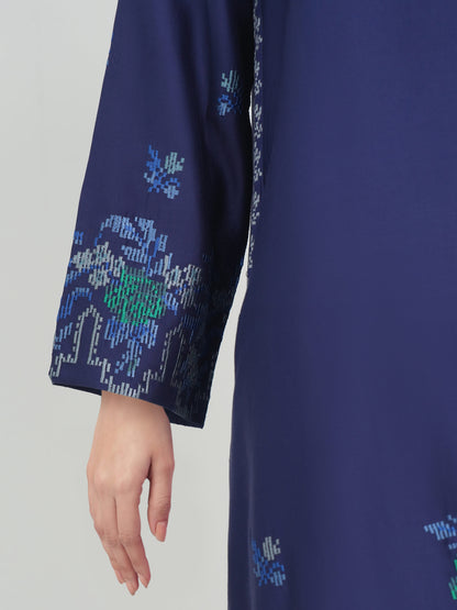 2 Piece Satin Suit- Embroidered (Pret)