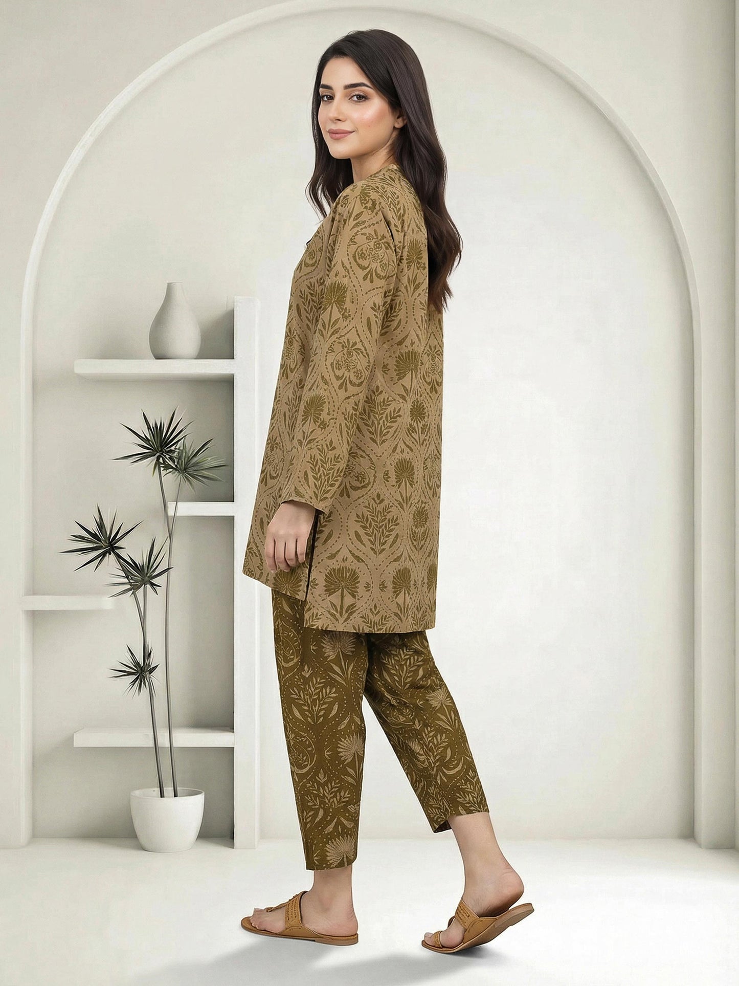 2 Piece Viscose Slub Suit (Pret)