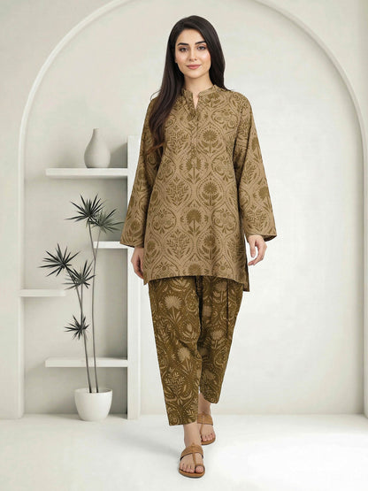 2 Piece Viscose Slub Suit (Pret)