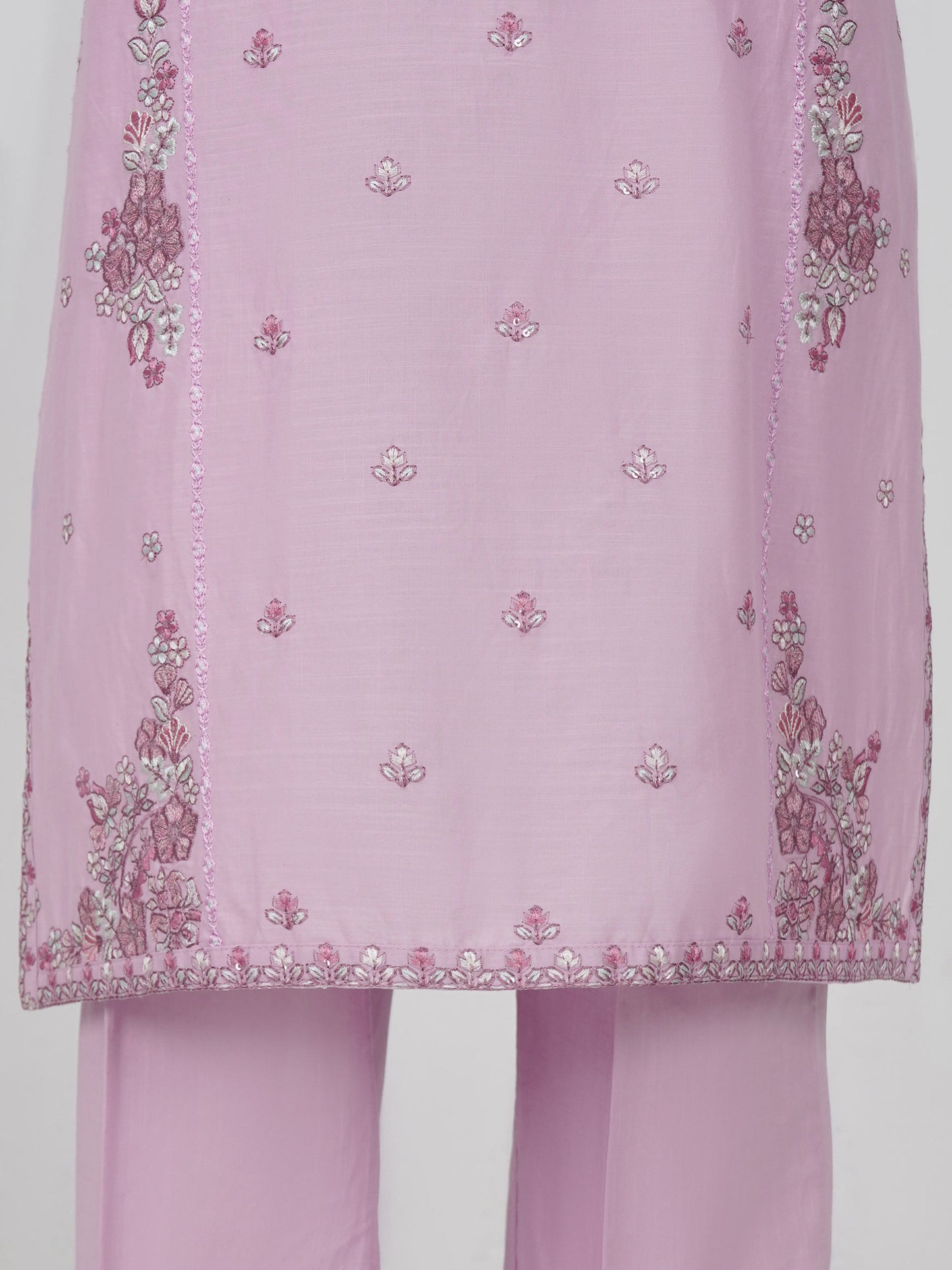 2 Piece Lawn Slub Suit- Embroidered (Pret)