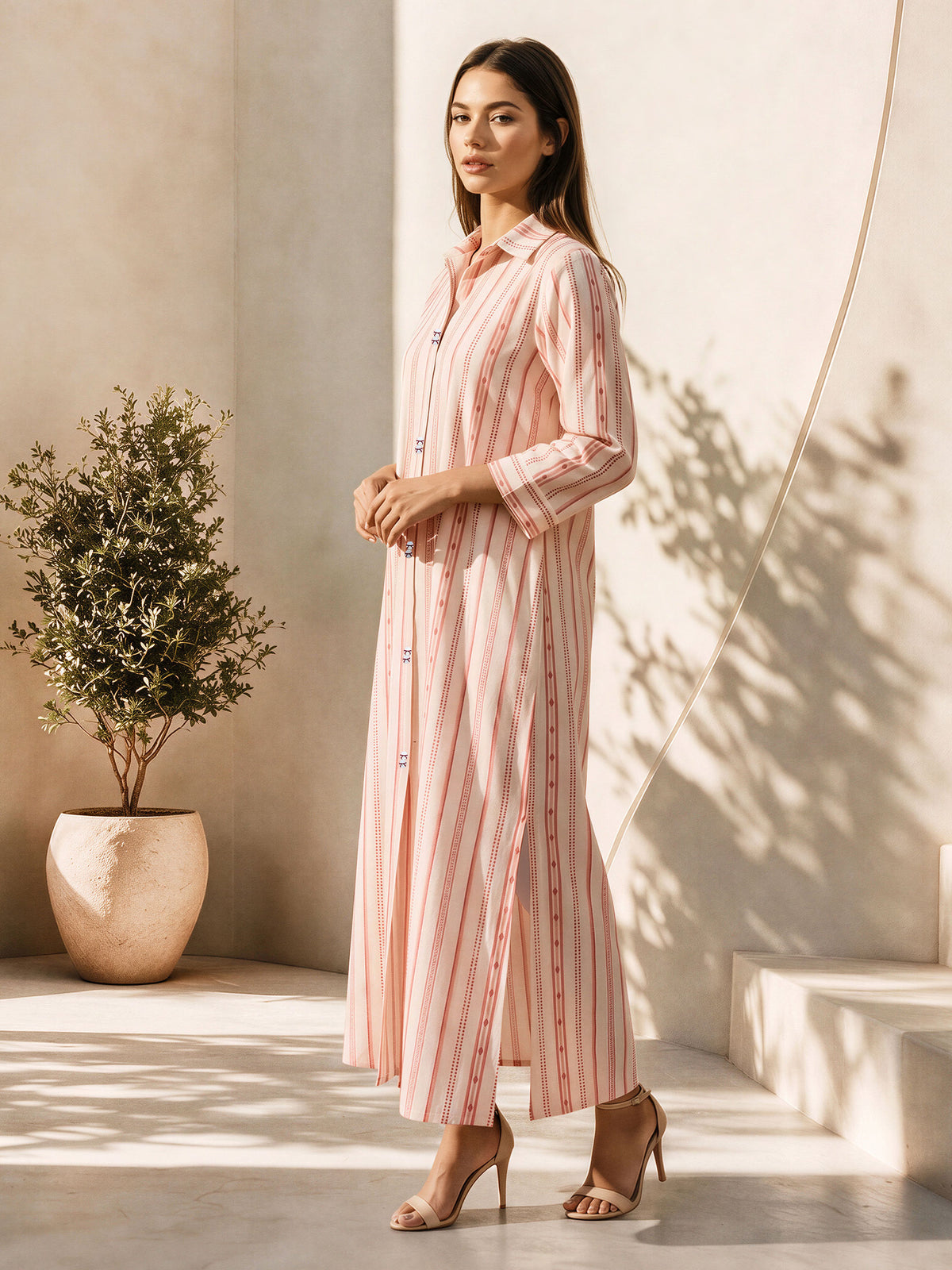Striped Jacquard Dress