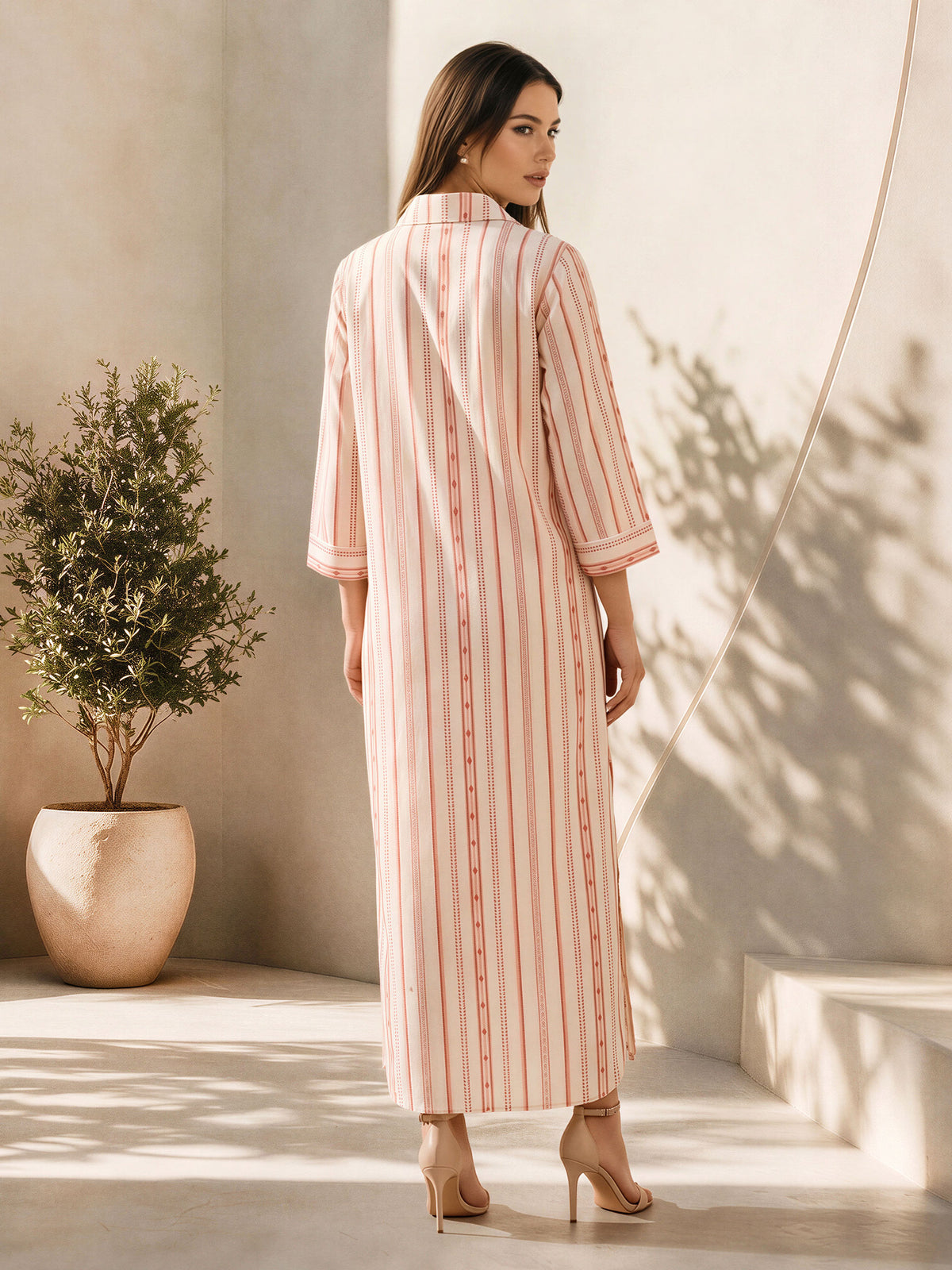 Striped Jacquard Dress