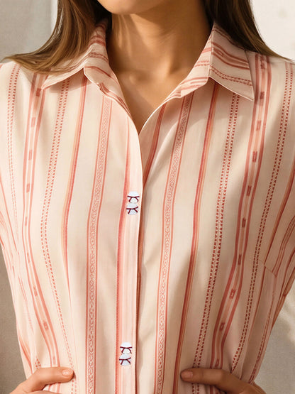 Striped Jacquard Dress