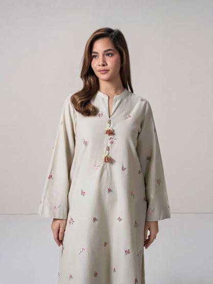 2 Piece Khaddar Suit- Embroidered (Pret)
