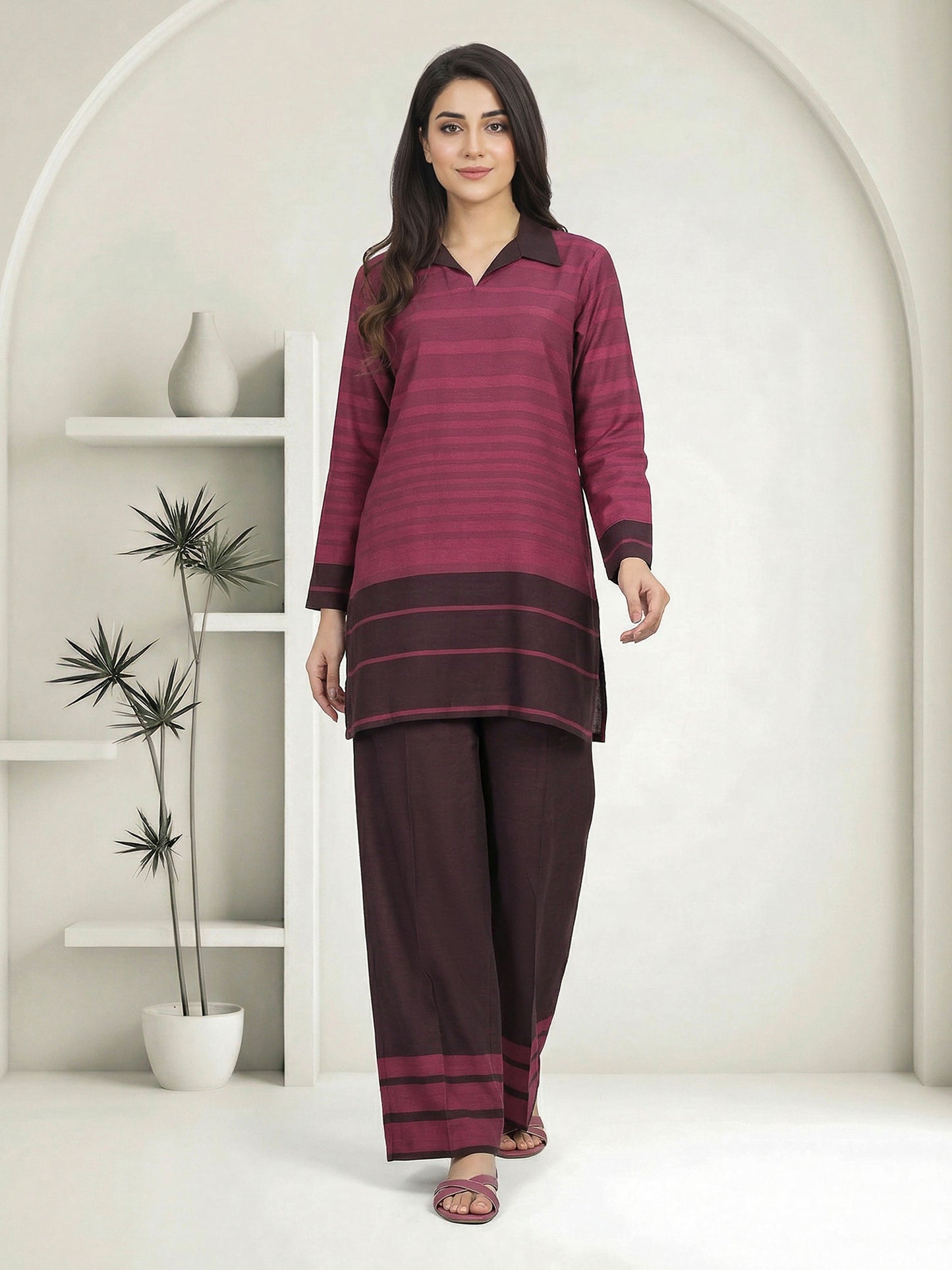 2 Piece Viscose Filament Suit (Pret)