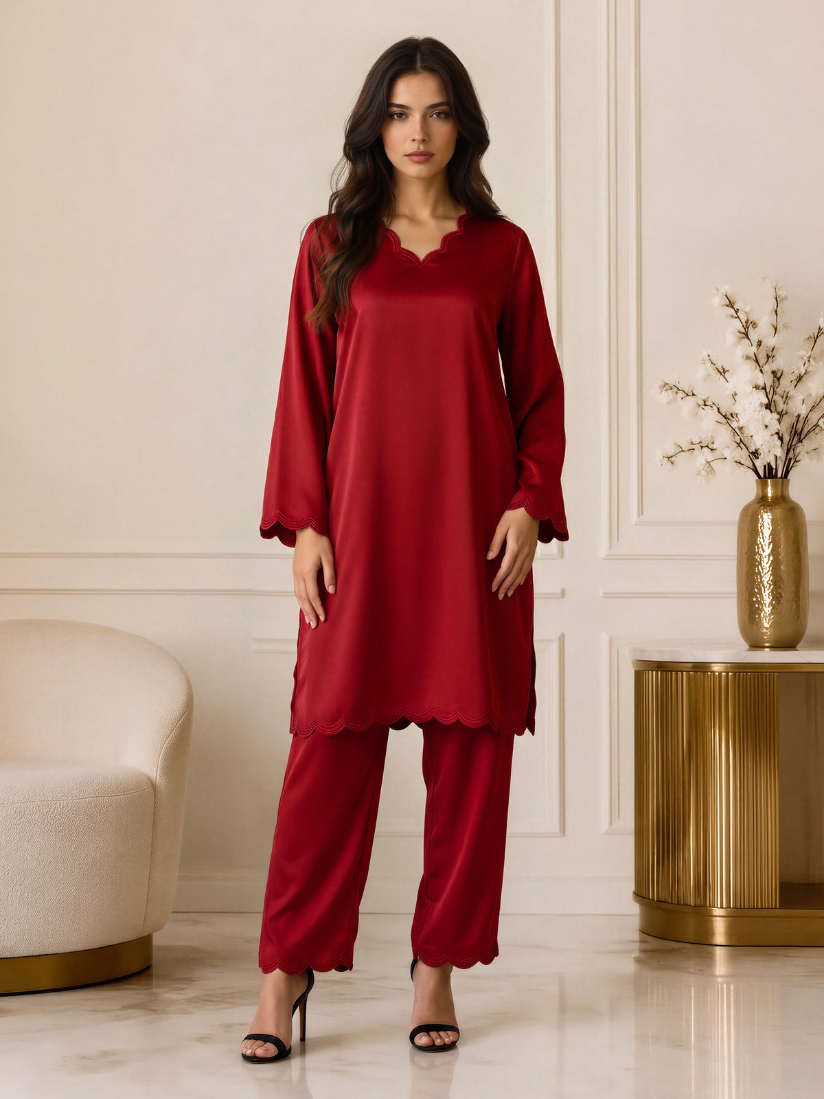 2 Piece Silk Premium Suit (Pret)
