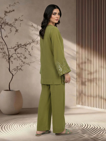 2 Piece Crepe Suit- Embroidered (Pret)