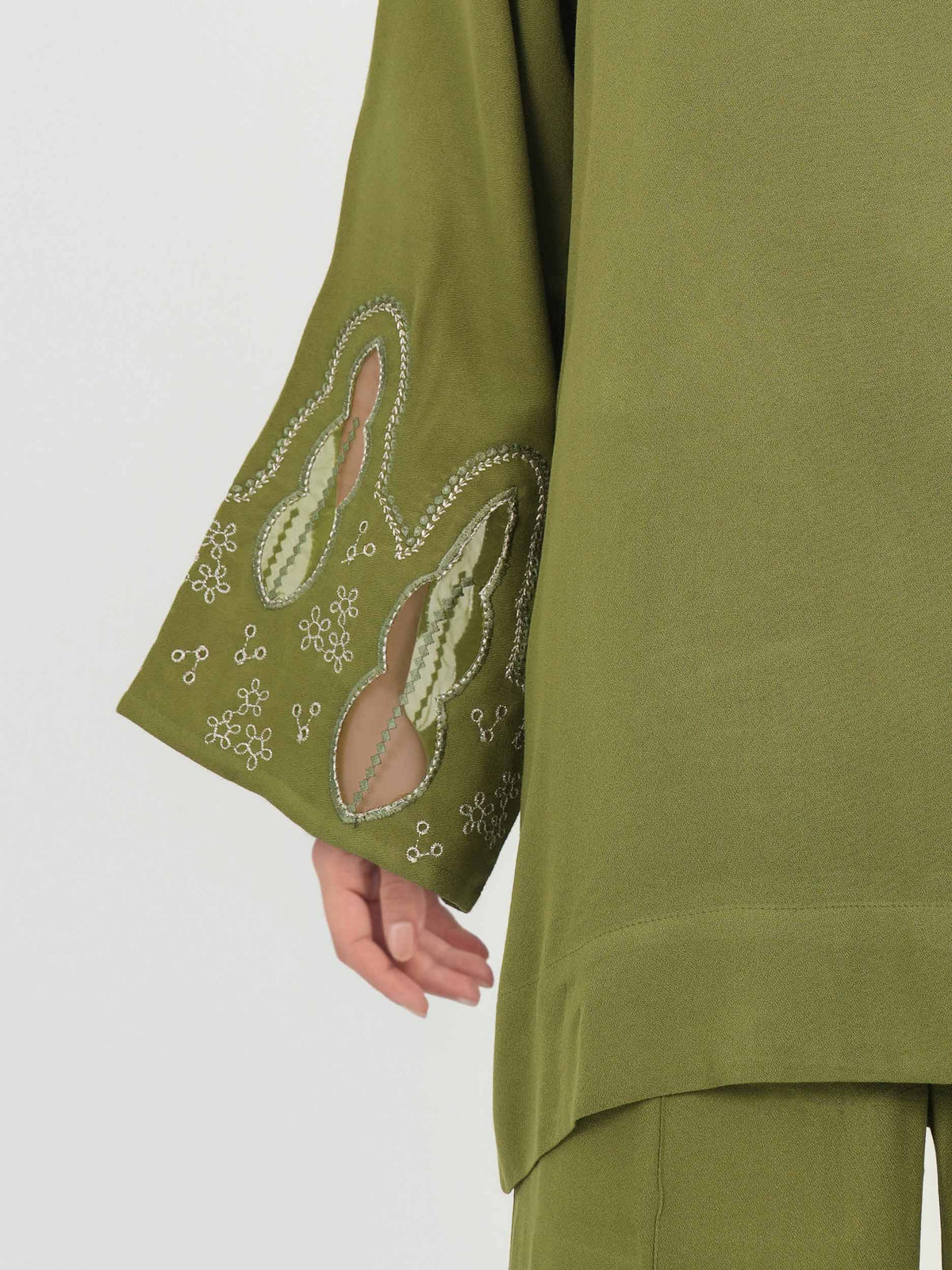 2 Piece Crepe Suit- Embroidered (Pret)