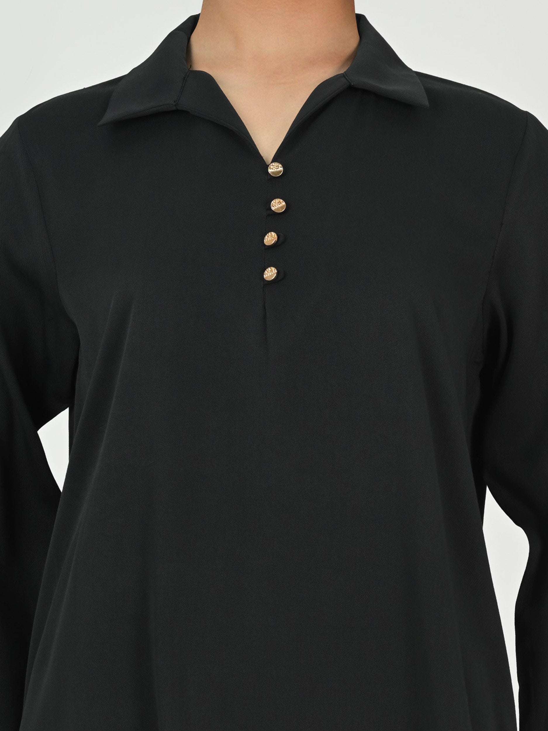 Collared Demin Top