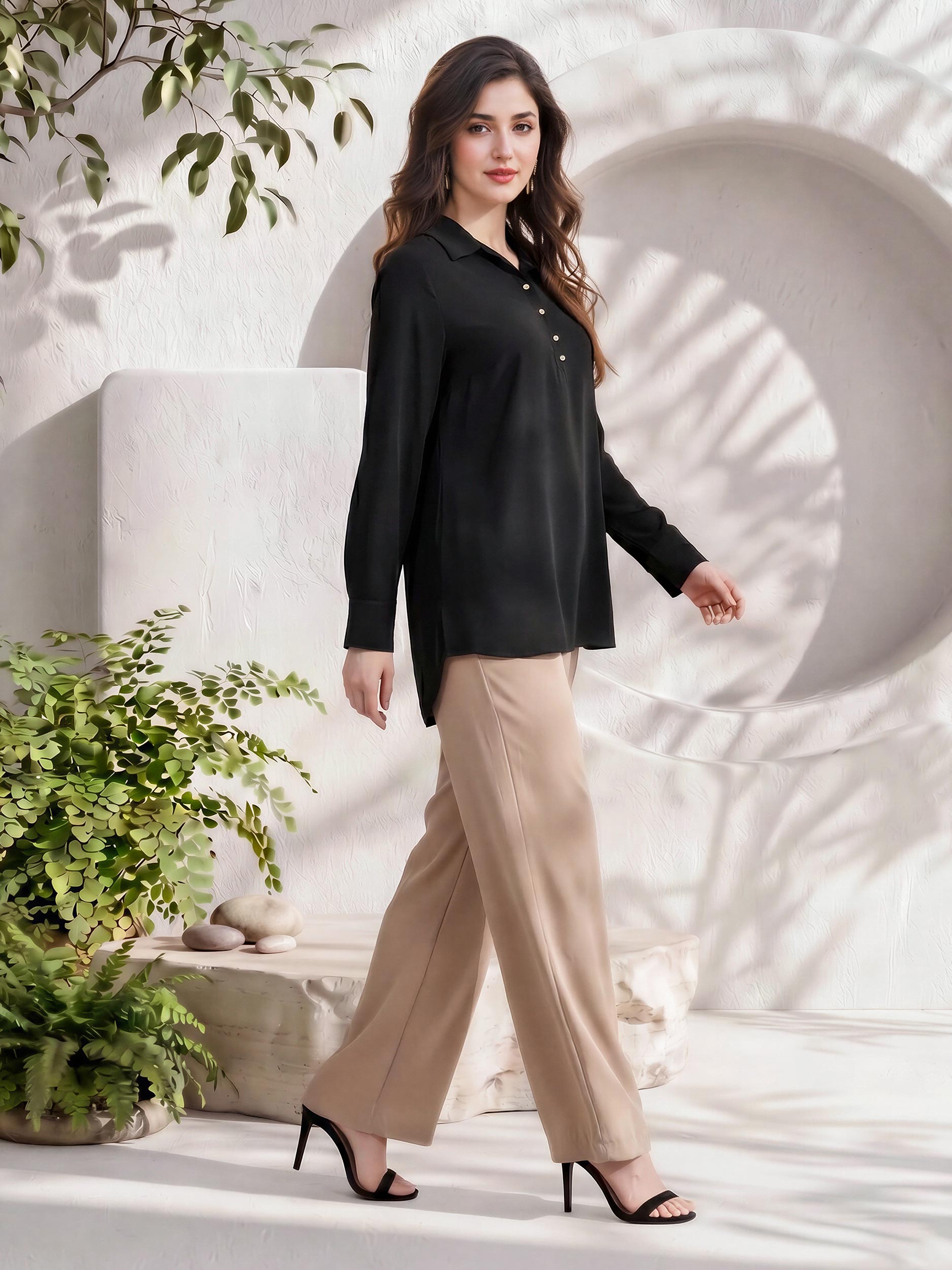 Collared Demin Top