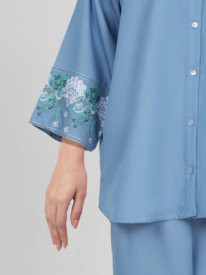 Denim Co-ord Set- Embroidered