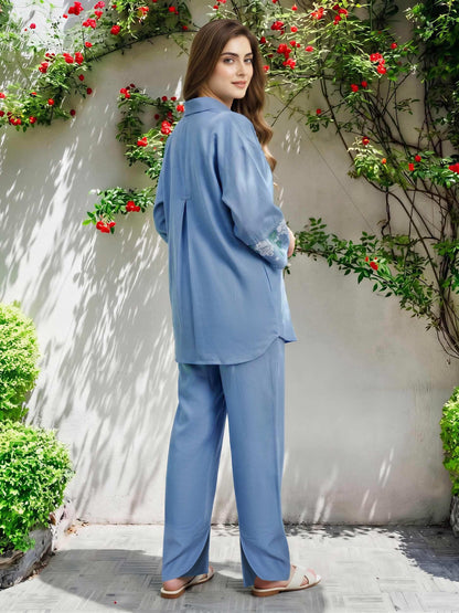 Denim Co-ord Set- Embroidered
