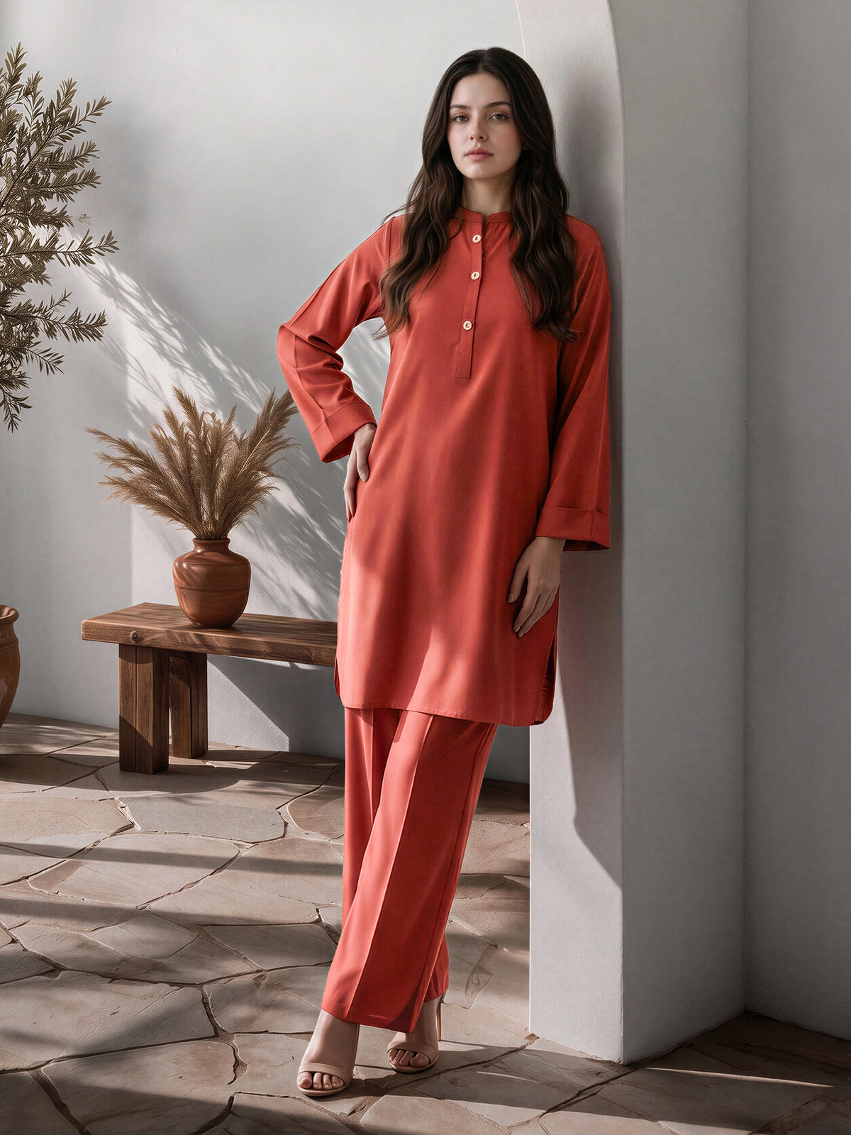 2 Piece Blended Marina Suit (Pret)