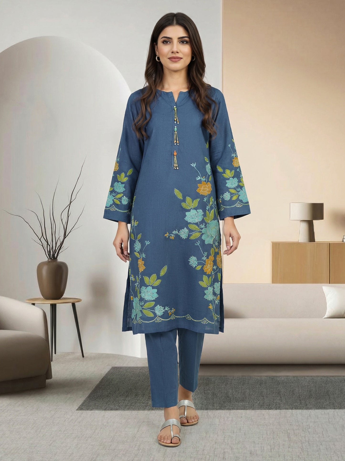 2 Piece Cambric Suit (Pret)