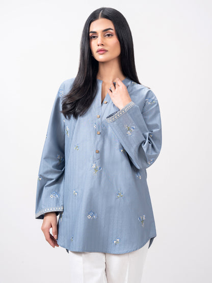 Dobby Kurti- Embroidered (Pret)