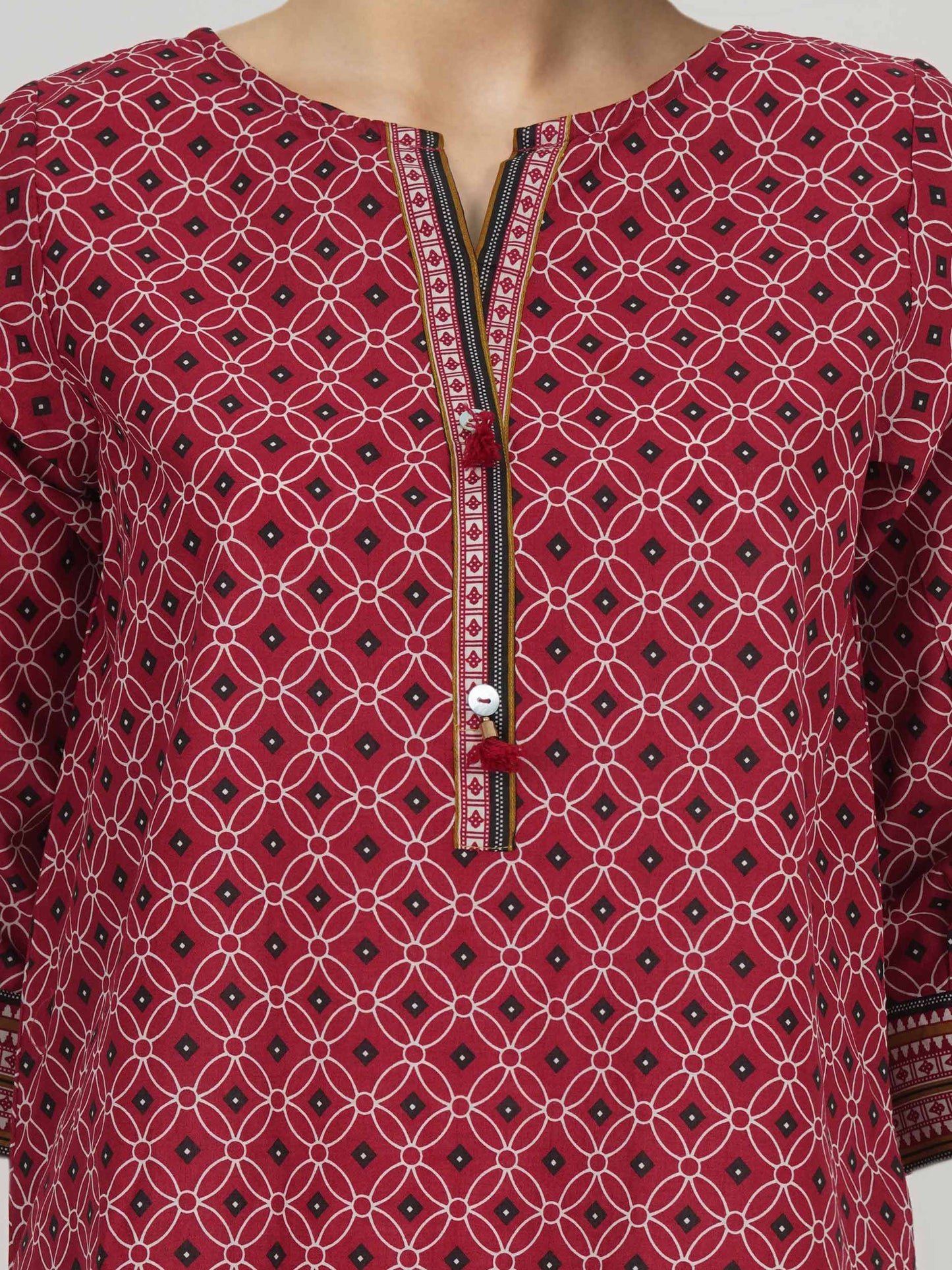 2 Piece Lawn Slub Suit (Pret)