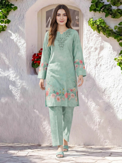 2 Piece Lawn Suit- Embroidered (Pret)