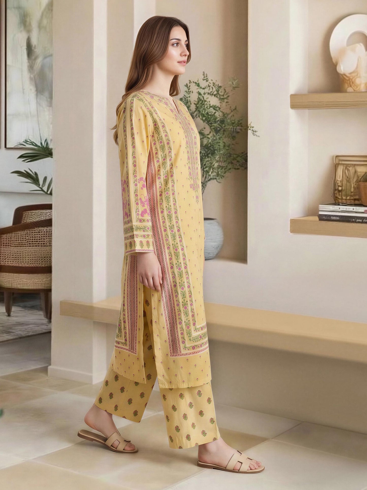 2 Piece Lawn Suit- Embroidered (Pret)