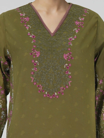 2 Piece Lawn Suit- Embroidered (Pret)