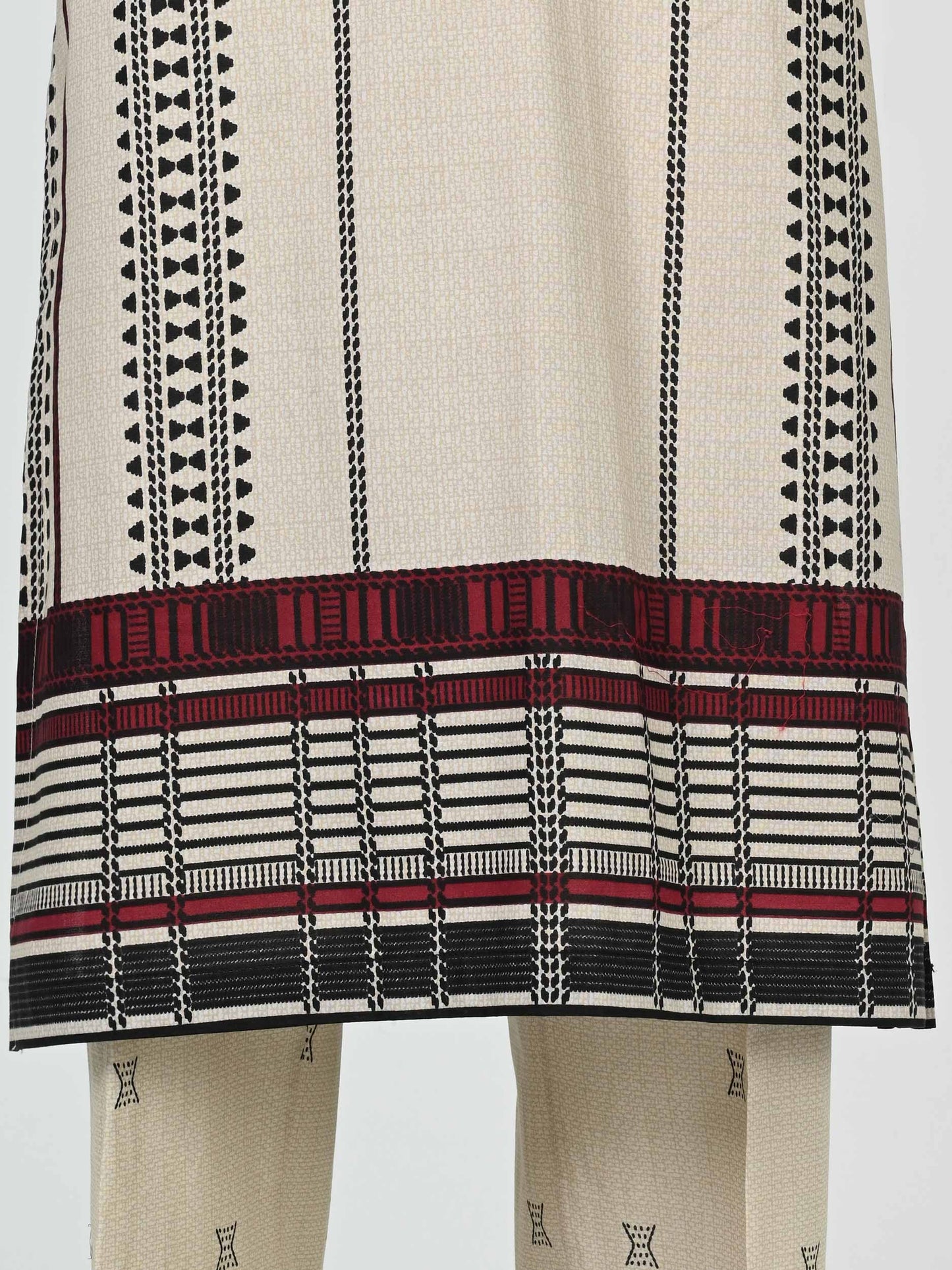 2 Piece Lawn Slub Suit- Embroidered (Pret)