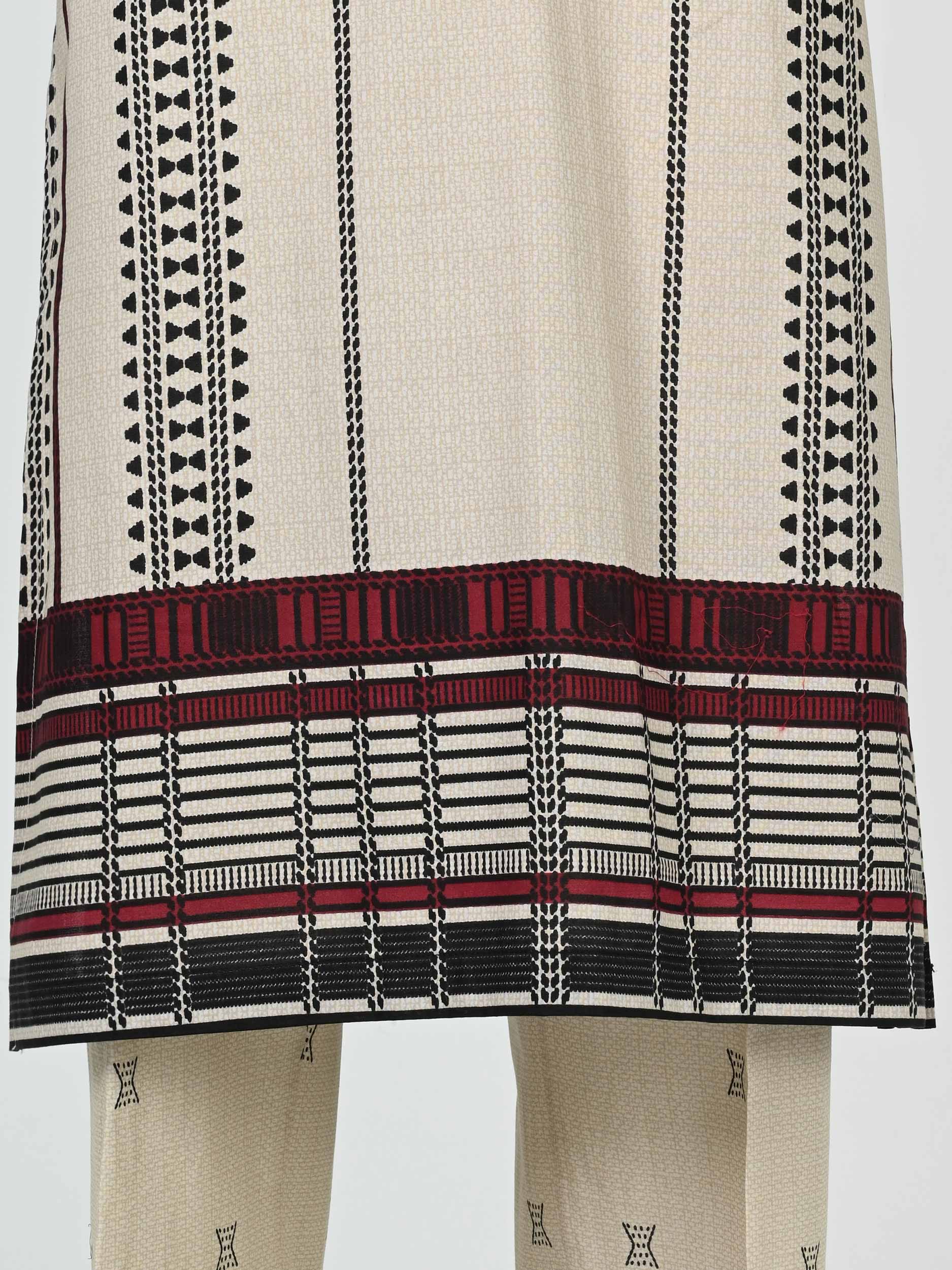 2 Piece Lawn Slub Suit- Embroidered (Pret)