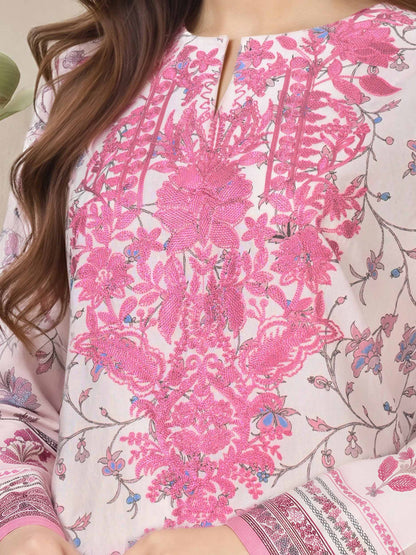 3 Piece Lawn Suit- Embroidered (Pret)