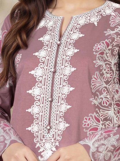 3 Piece Lawn Suit- Embroidered (Pret)