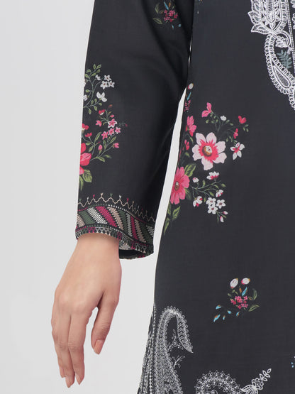 2 Piece Lawn Slub Suit- Embroidered (Pret)