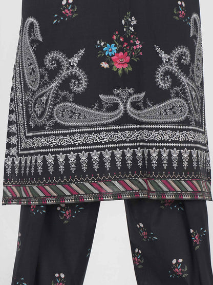 2 Piece Lawn Slub Suit- Embroidered (Pret)