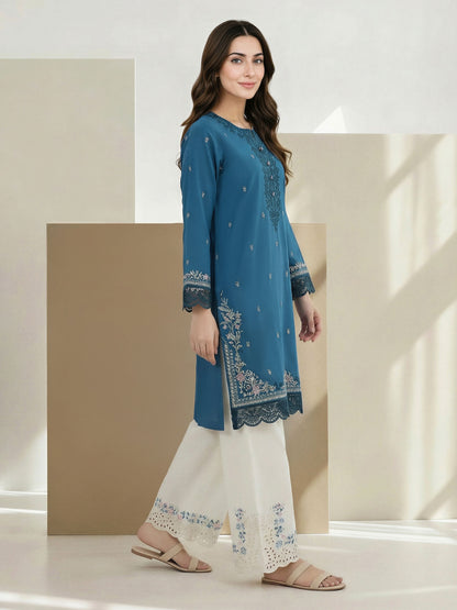 2 Piece Lawn Slub Suit- Embroidered (Pret)