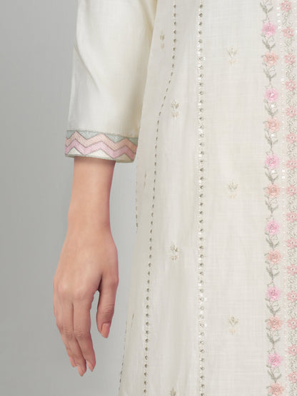 2 Piece Lawn Slub Suit- Embroidered (Pret)