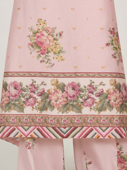 2 Piece Satin Suit- Embroidered (Pret)