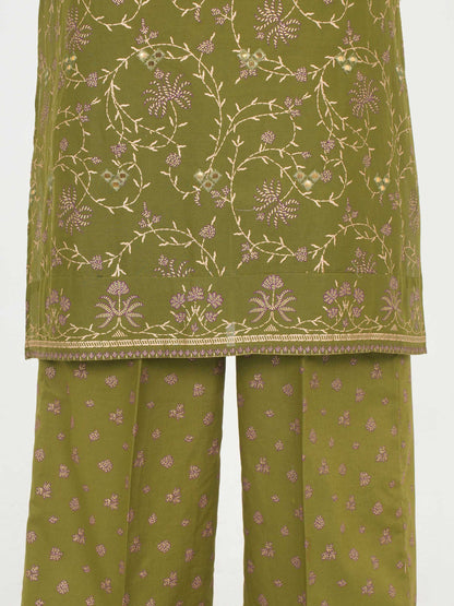 3 Piece Lawn Suit- Embroidered (Pret)