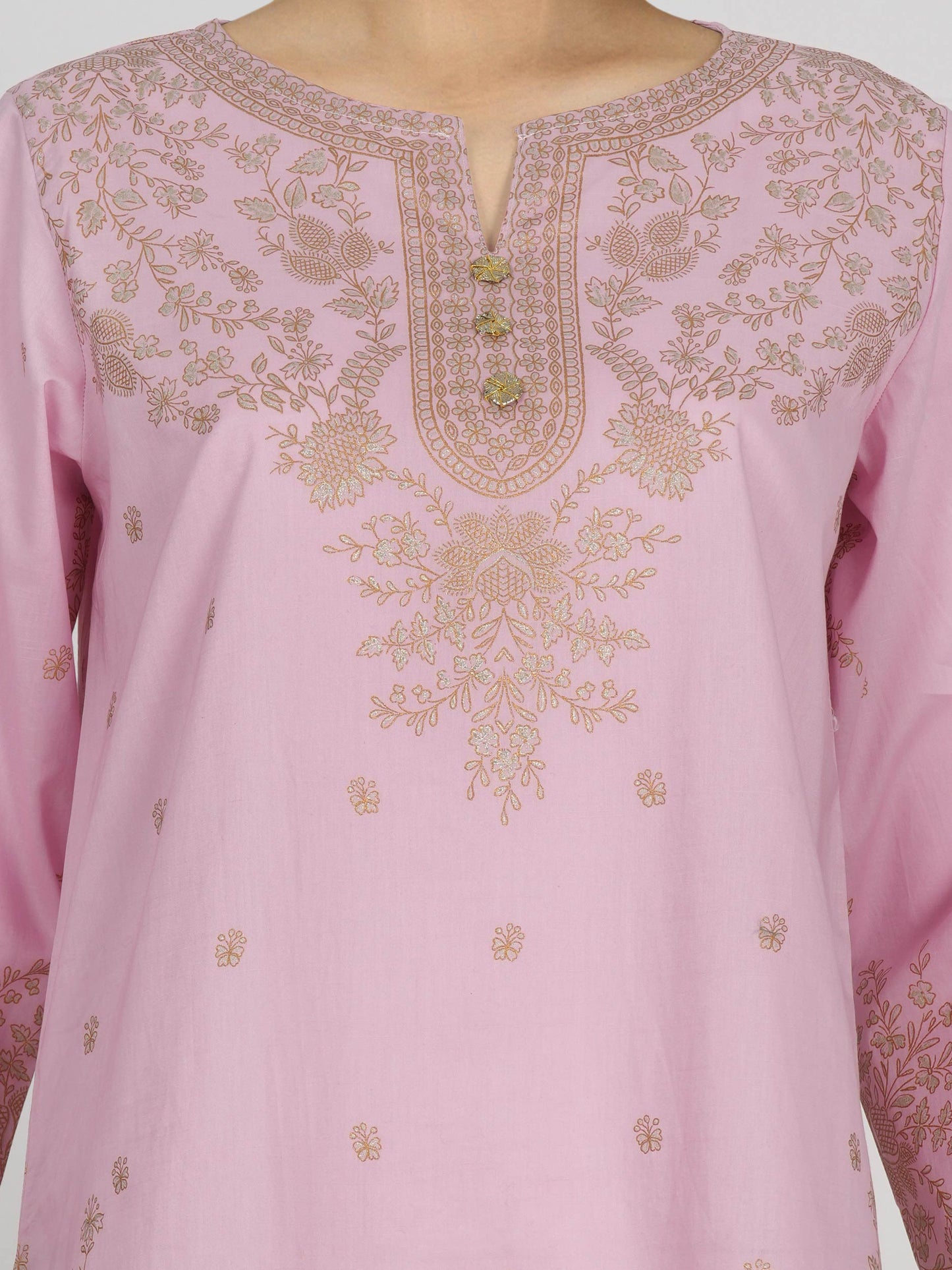 2 Piece Lawn Slub Suit (Pret)