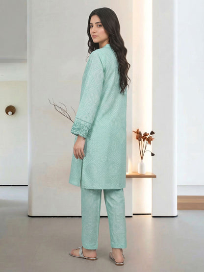 2 Piece Cambric Suit- Embroidered (Pret)