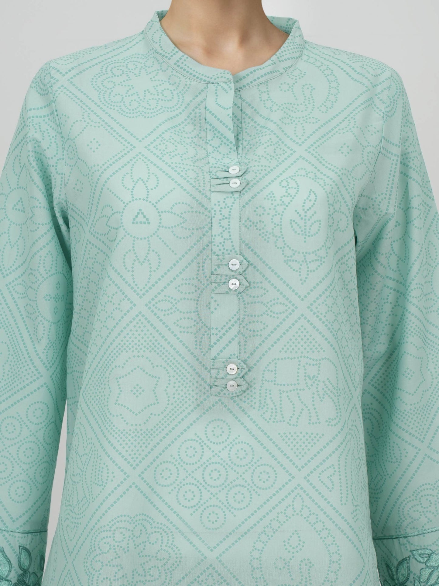 2 Piece Cambric Suit- Embroidered (Pret)