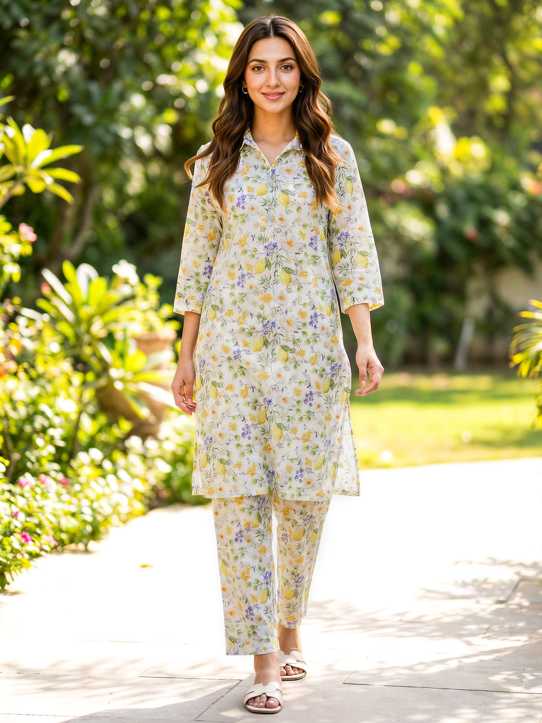 2 Piece Cambric Suit (Pret)
