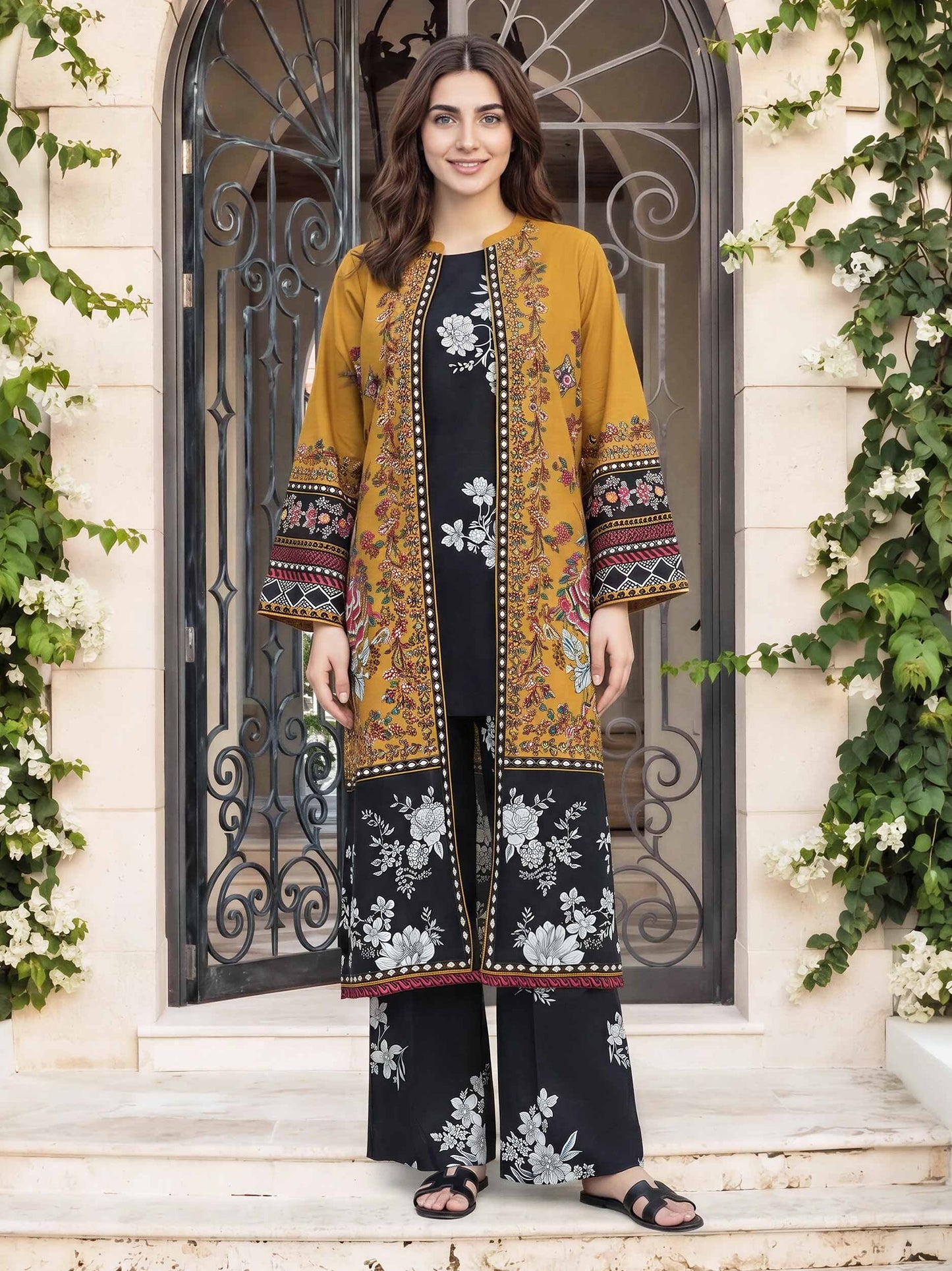 2 Piece Viscose Cotton Suit (Pret)