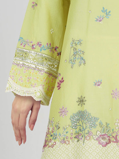 3 Piece Dobby Suit- Embroidered (Pret)