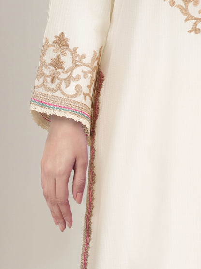 3 Piece Dobby Suit- Embroidered (Pret)