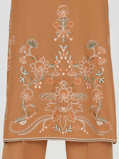 2 Piece Lawn Texture Suit- Embroidered (Pret)
