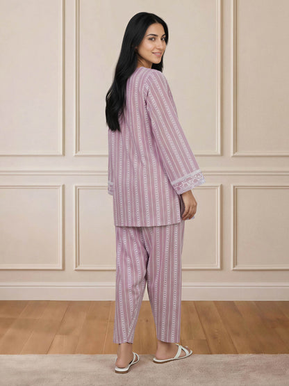 Cambric Co-ord Set- Embroidered