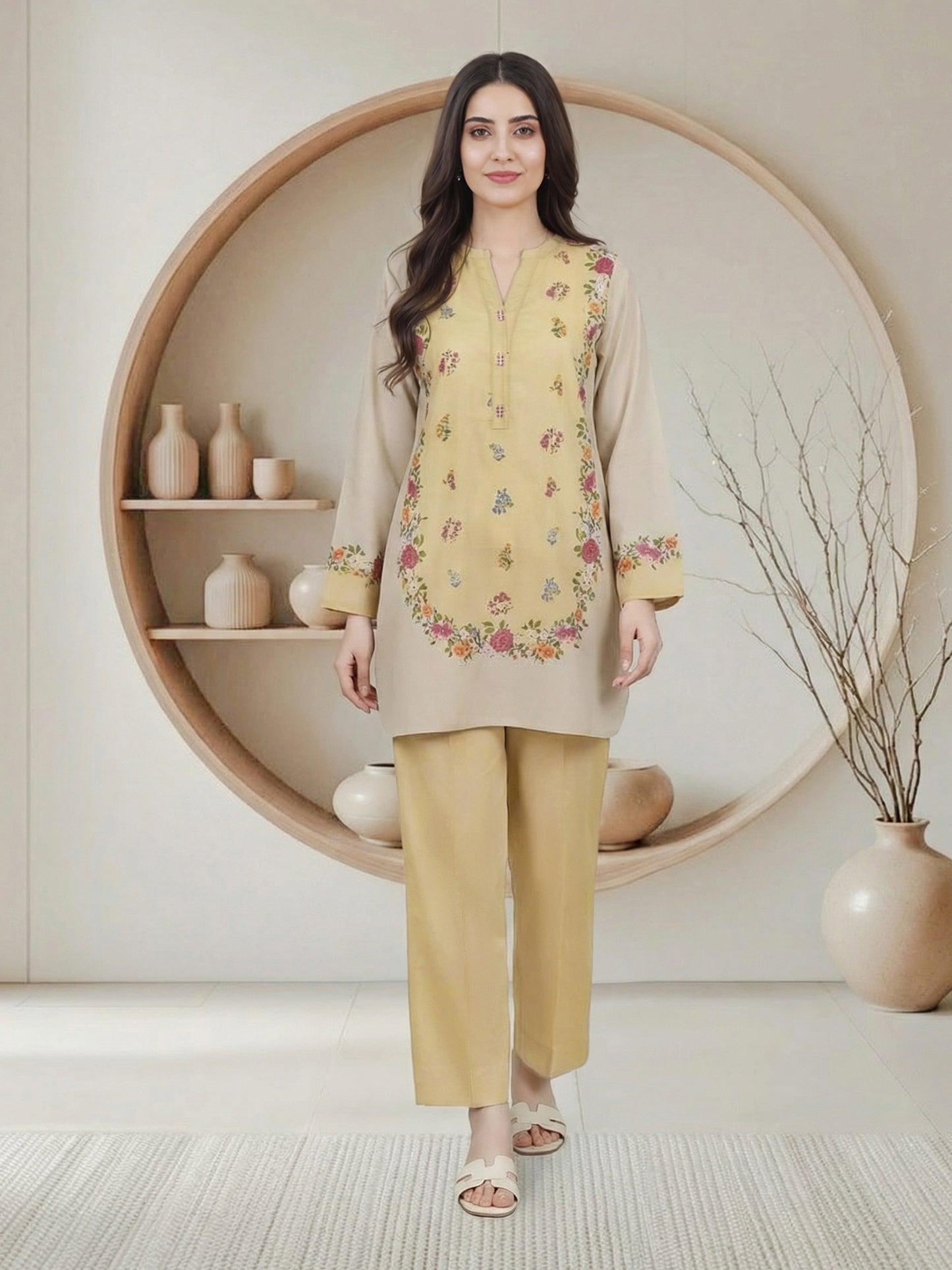 2 Piece Cambric Suit (Pret)